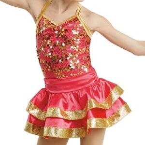 Weissman Halter Sparkle Leotard with separate skirt